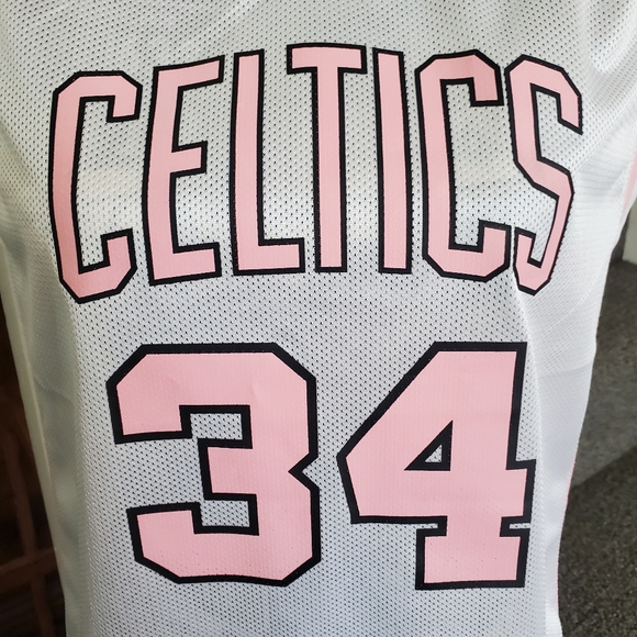 NBA ADIDAS~ BOSTON CELTICS PINK & WHITE "PIERCE 34" JERSEY! - Picture 3 of 16